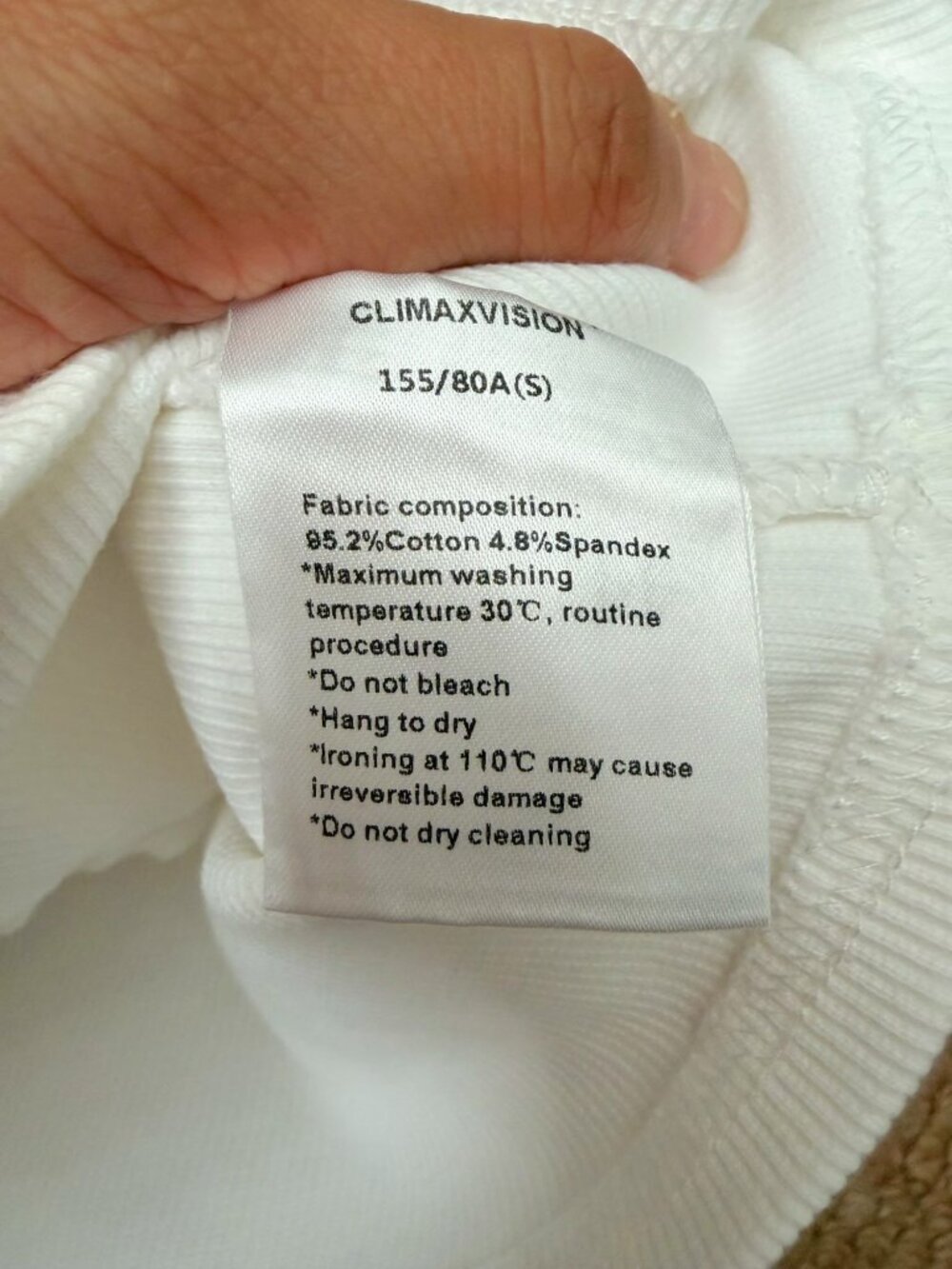 CLIMAXVISION White Cropped Tank Top Size S - Picture 3 of 4